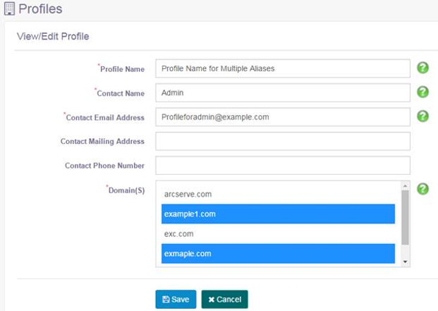 Archiving コンソールでユーザの複数ドメインを追加する